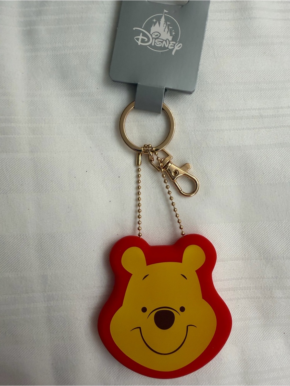 Disney parks Red and Yellow Winnie the Pooh Silicone Keychain